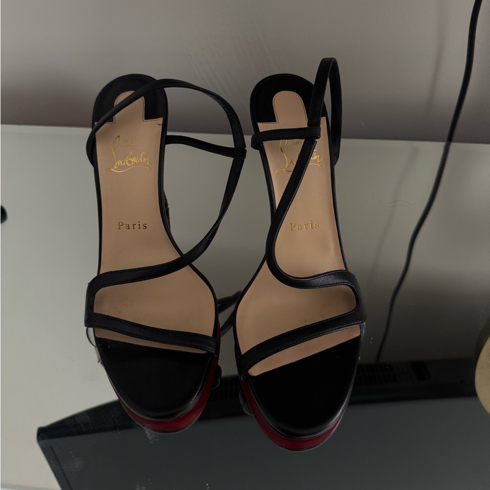 Christian Louboutin Black and Red Heels